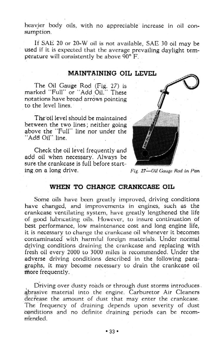 1942 Chevrolet Truck Owners Manual Page 26